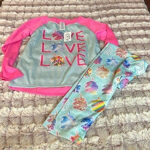 The children place unicorn 2 pc pajamas size small
